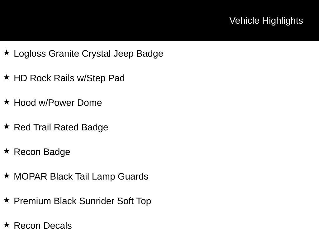 2017 Jeep Wrangler Unlimited Rubicon Recon