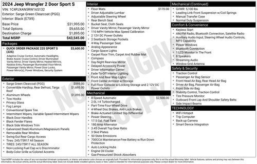 2024 Jeep Wrangler Sport S