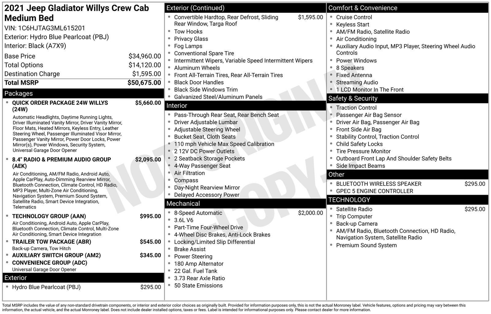2021 Jeep Gladiator Willys