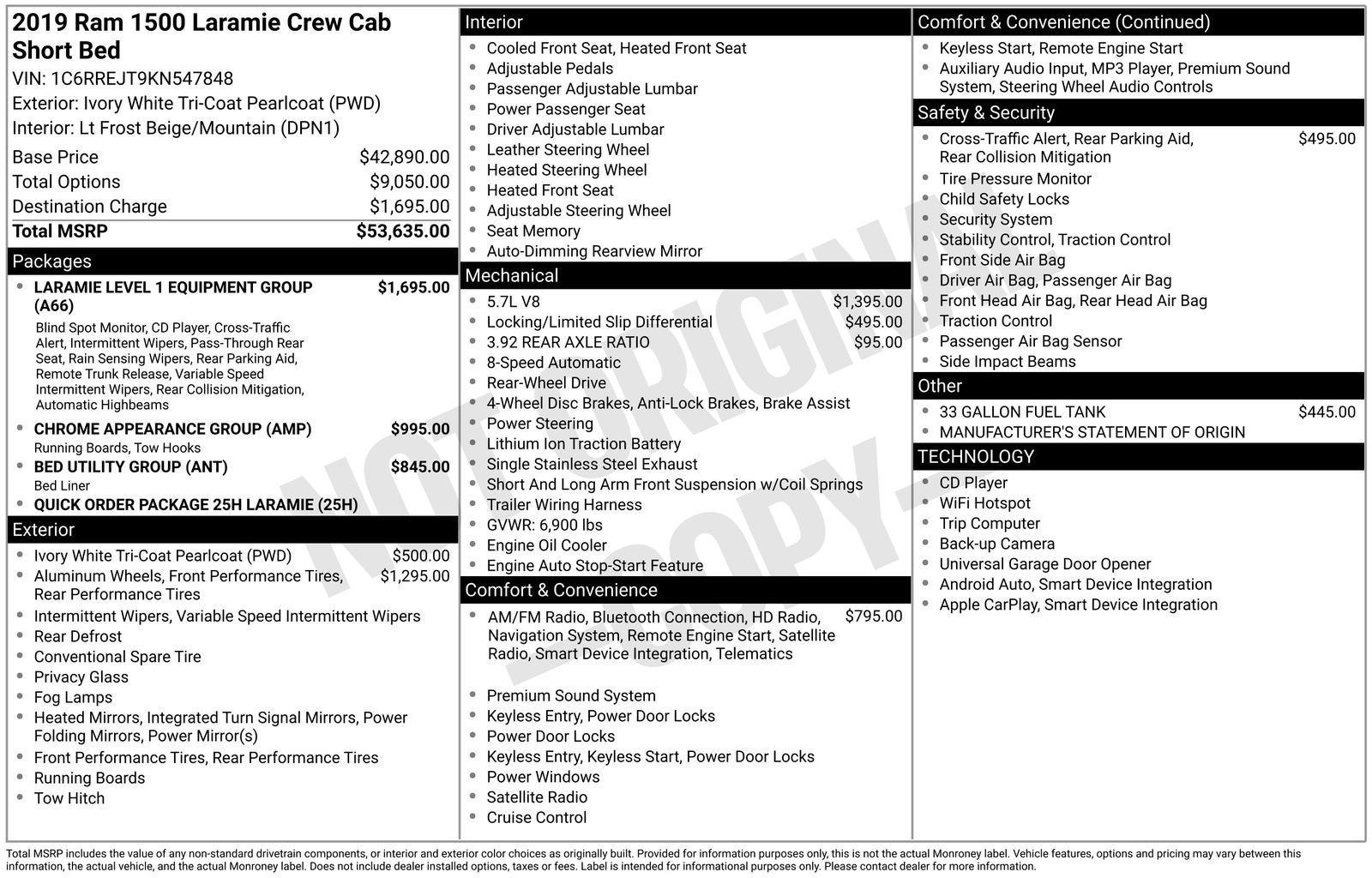 2019 RAM 1500 Laramie