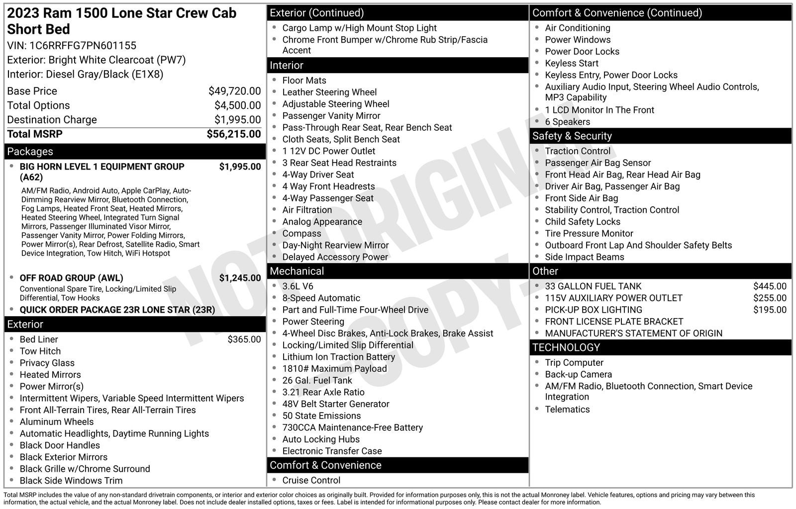 2023 RAM 1500 Big Horn/Lone Star