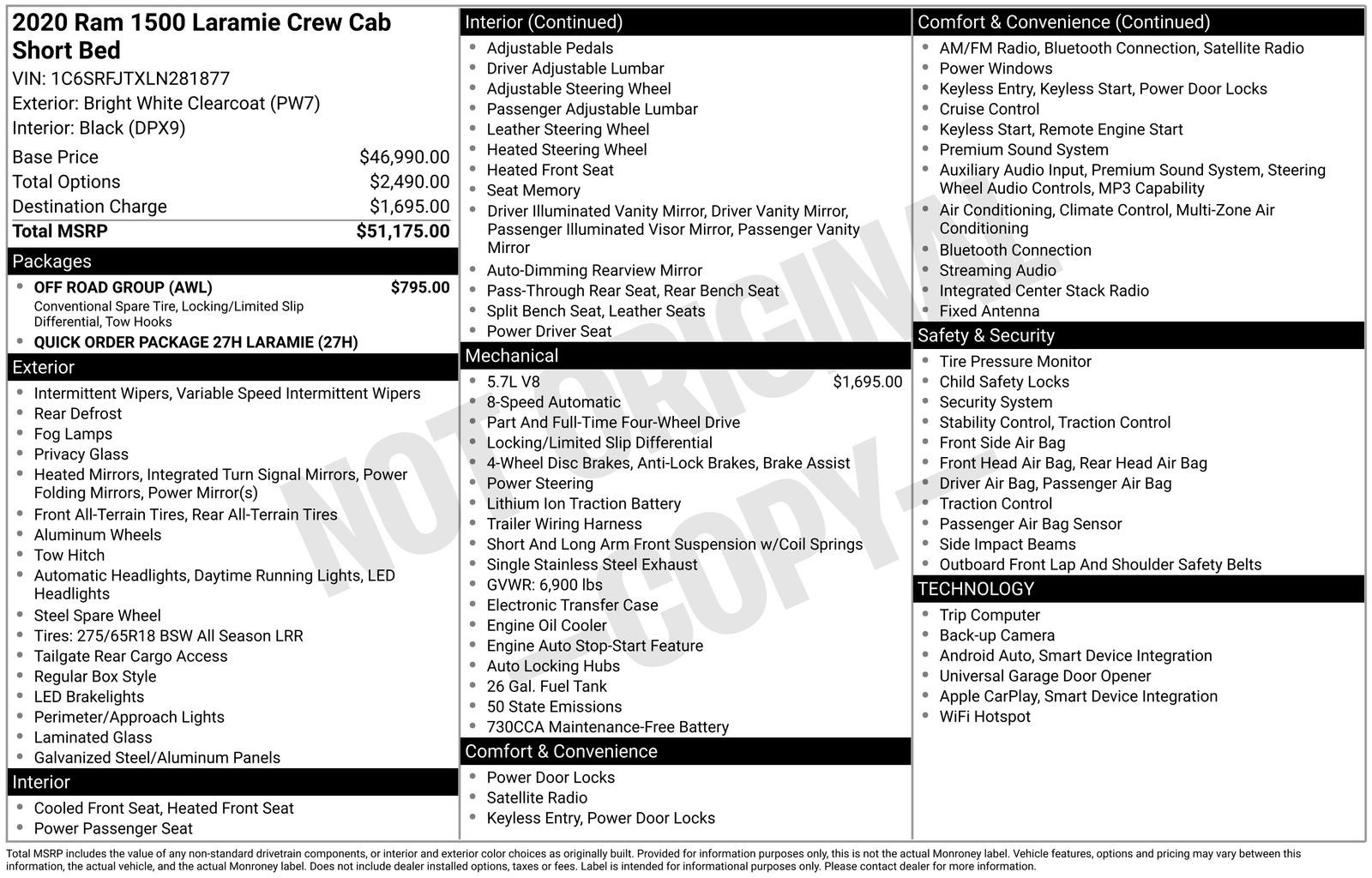 2020 RAM 1500 Laramie