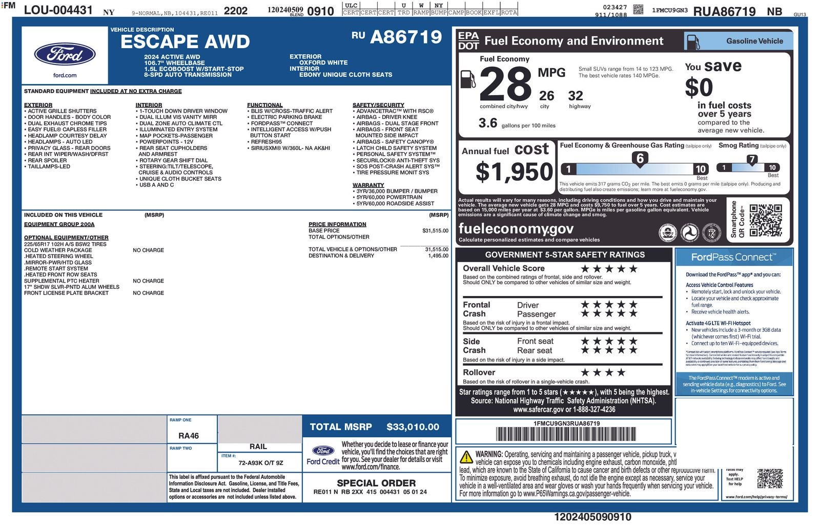 2024 Ford Escape's photo
