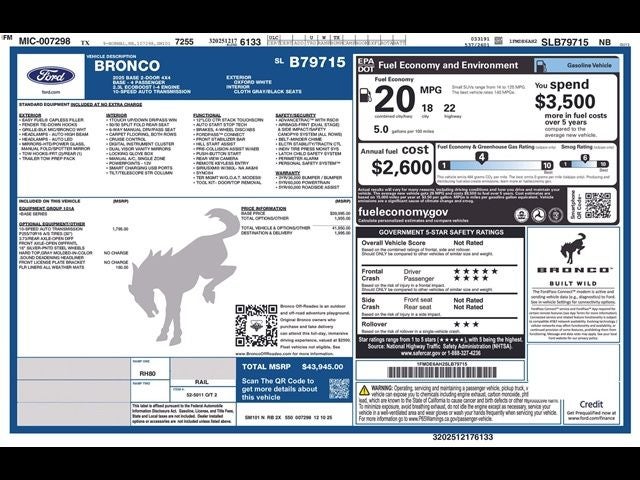 2025 Ford Bronco Base