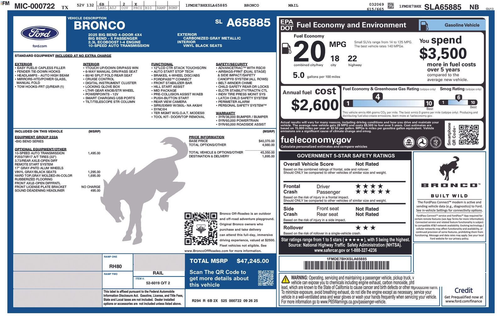 2025 Ford Bronco Big Bend®