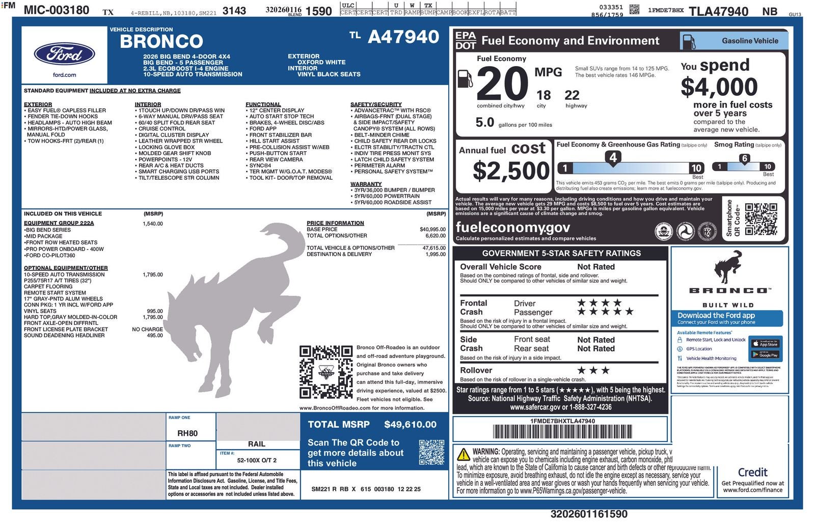 2026 Ford Bronco Big Bend®