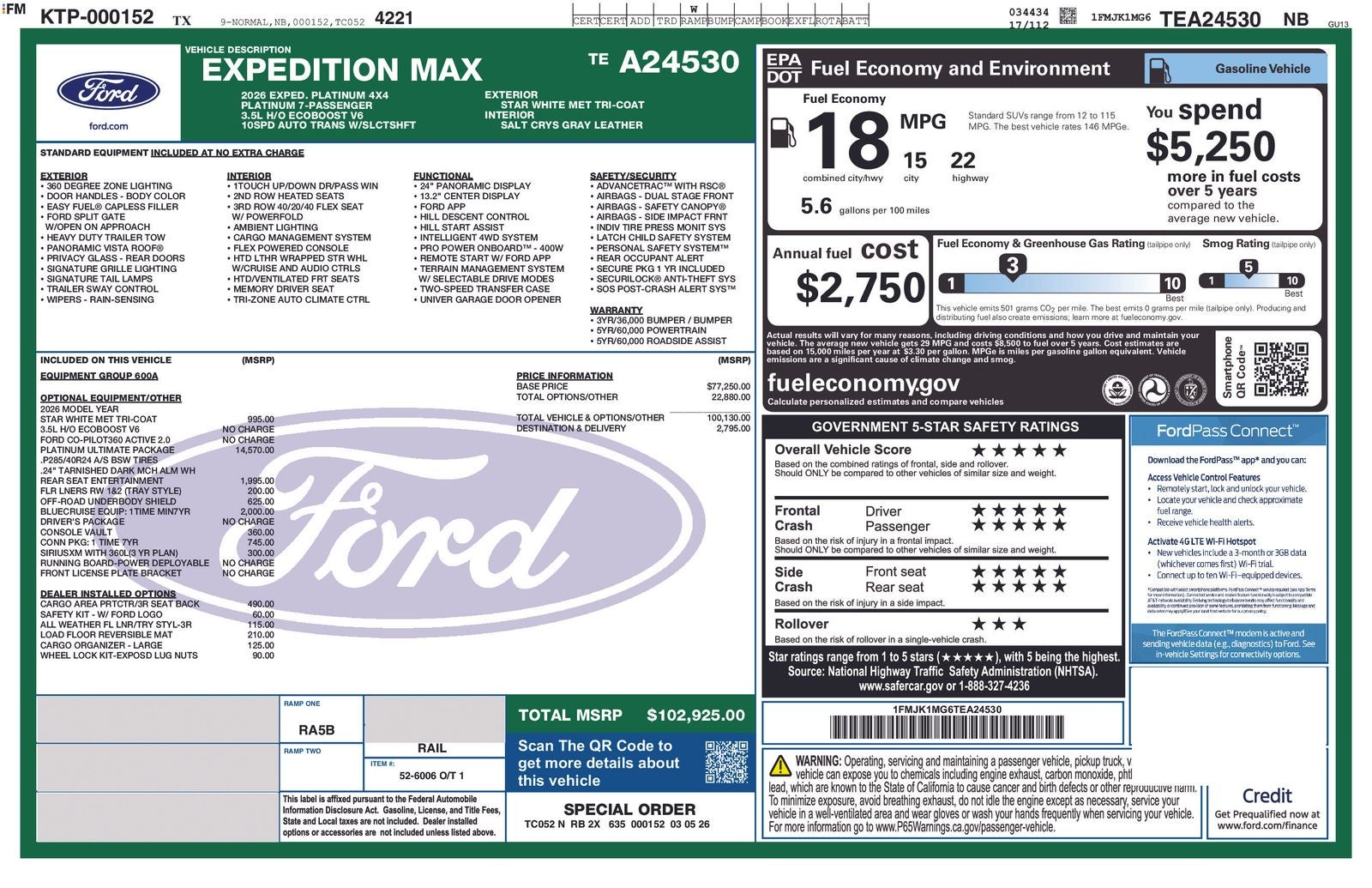 2026 Ford Expedition Max Platinum