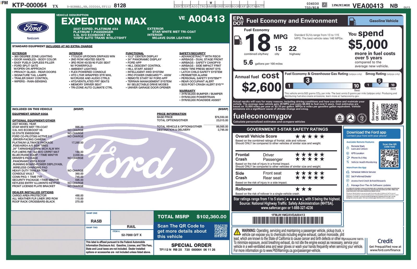 2027 Ford Expedition MAX Platinum