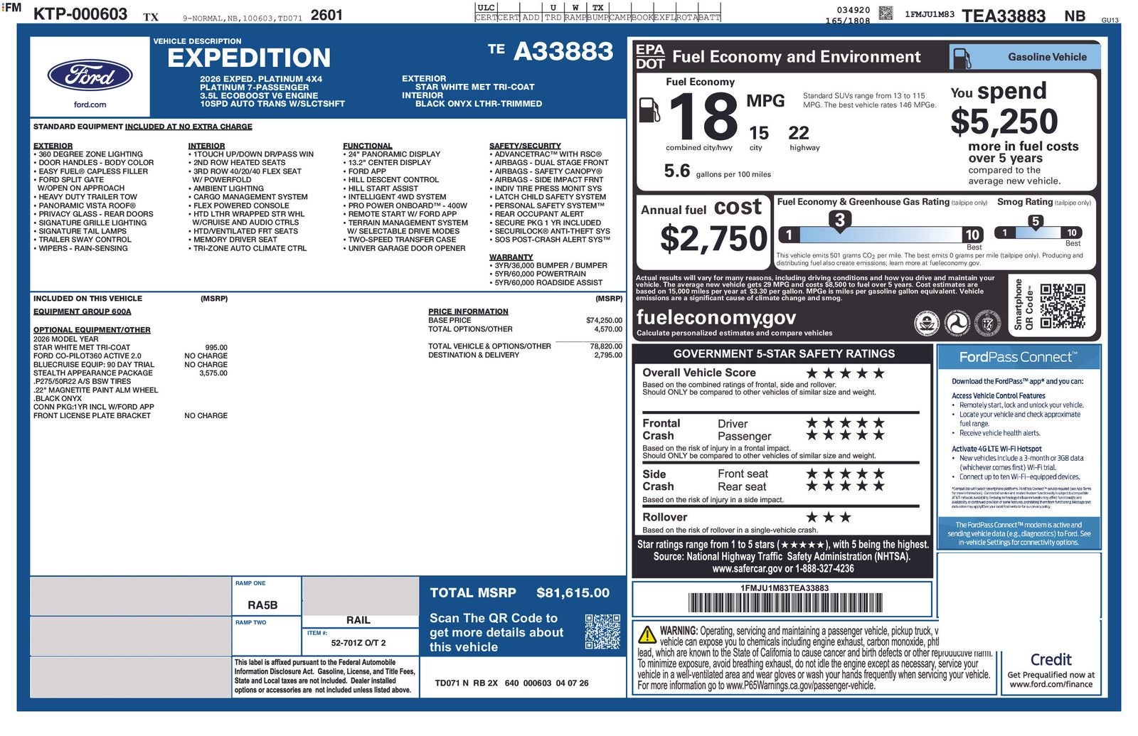 2026 Ford Expedition Platinum®