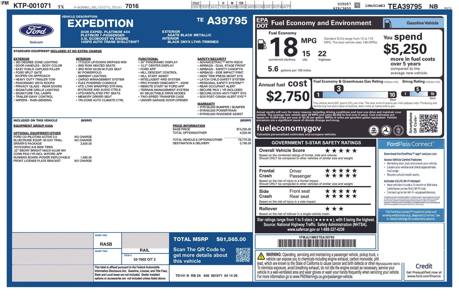 2026 Ford Expedition Platinum®