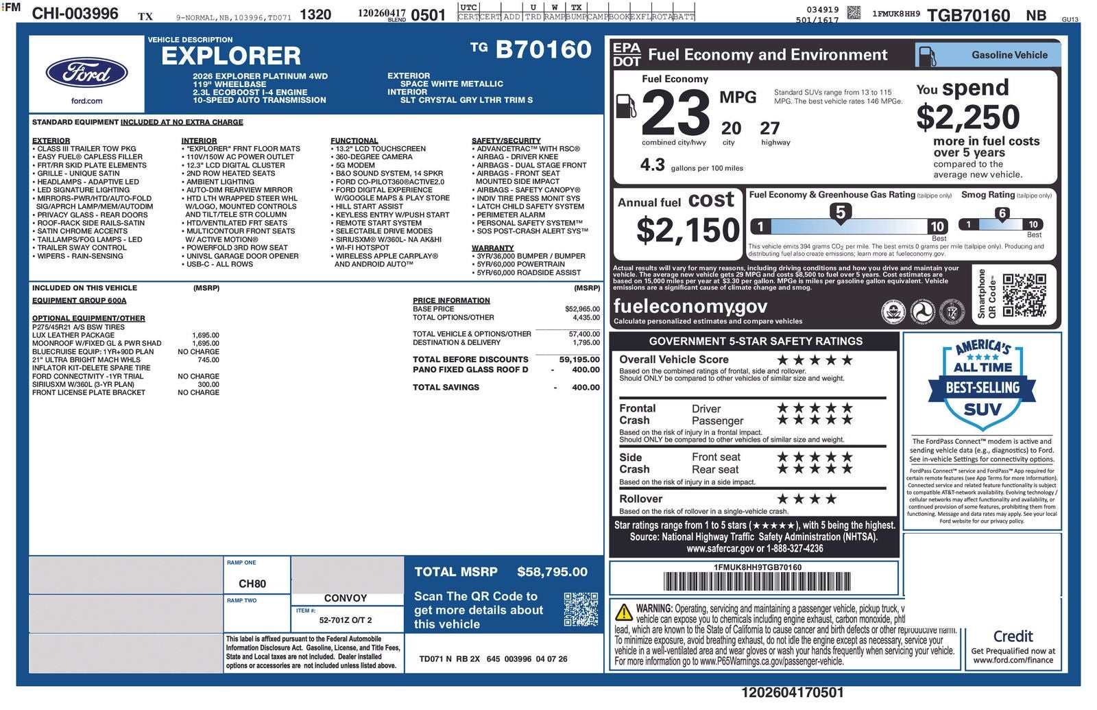 2026 Ford Explorer Platinum™