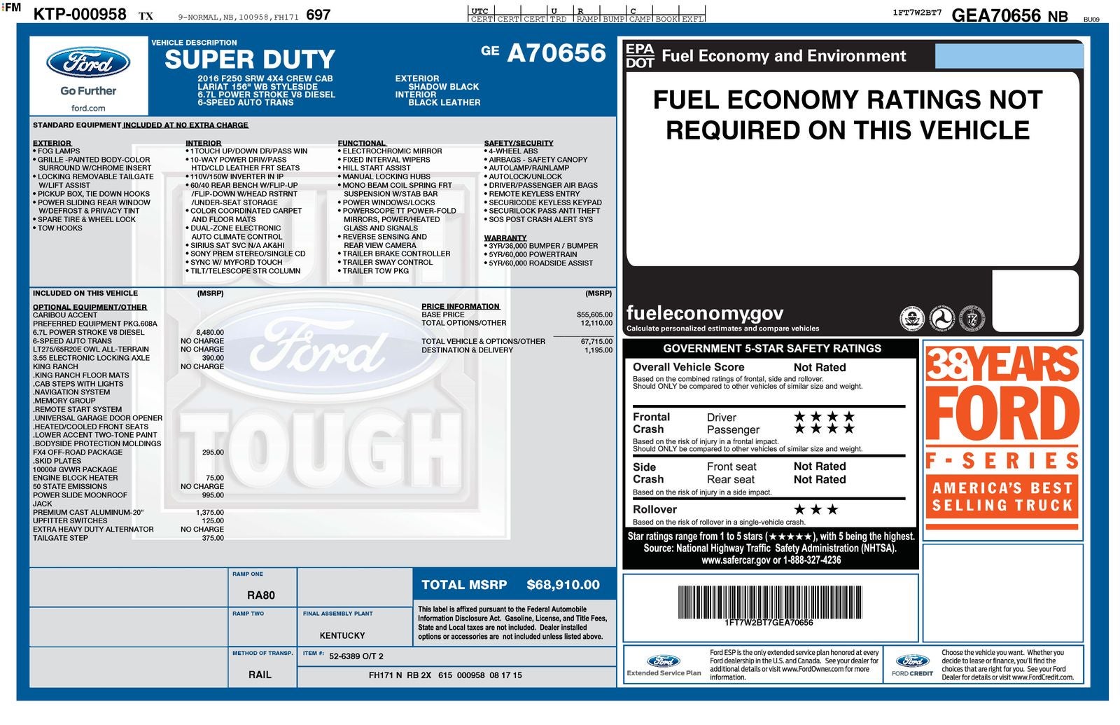 2016 Ford F-250SD King Ranch