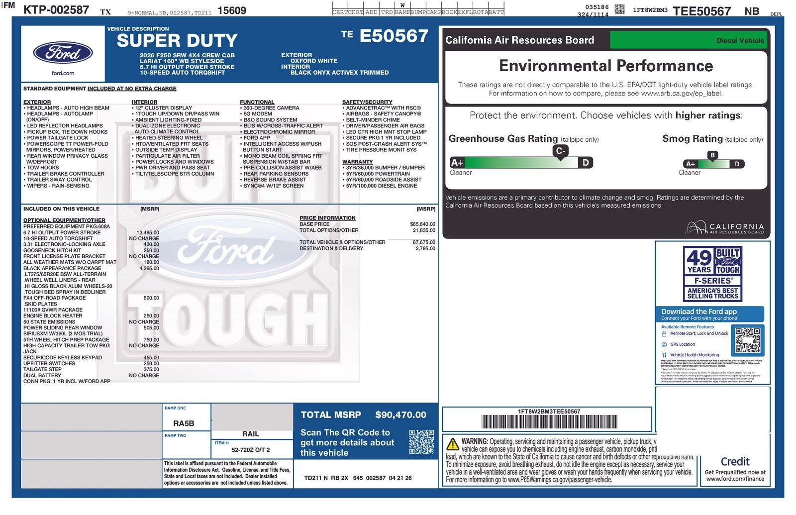 2026 Ford Super Duty F-250® Lariat®