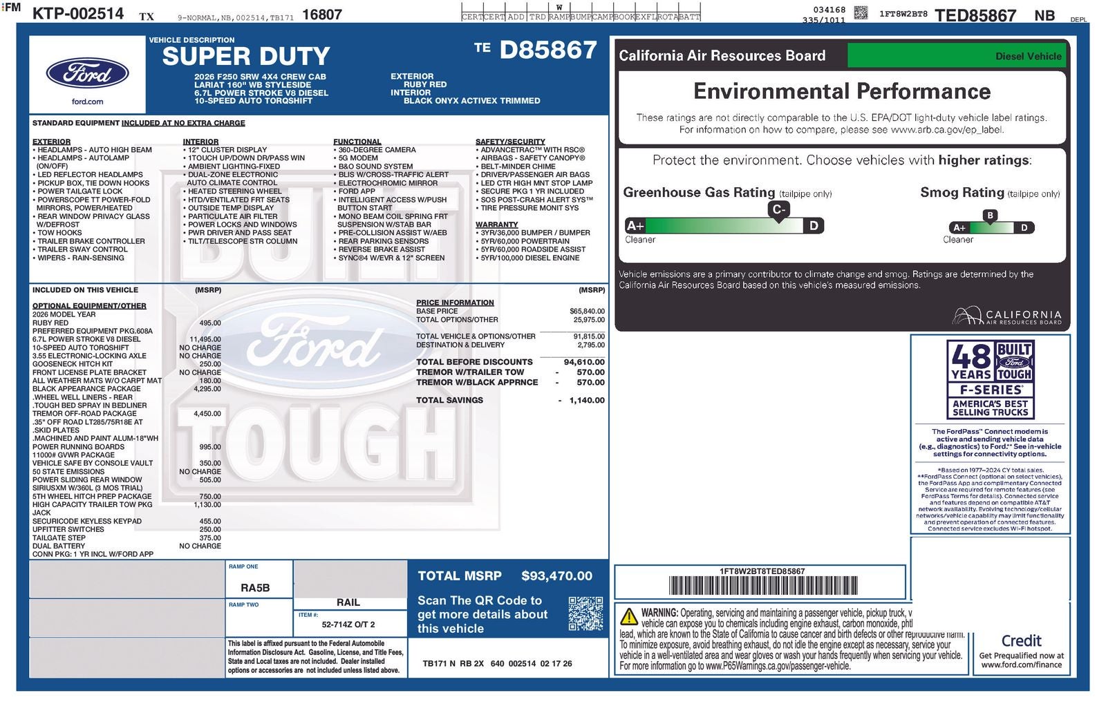 2026 Ford Super Duty F-250® Lariat®