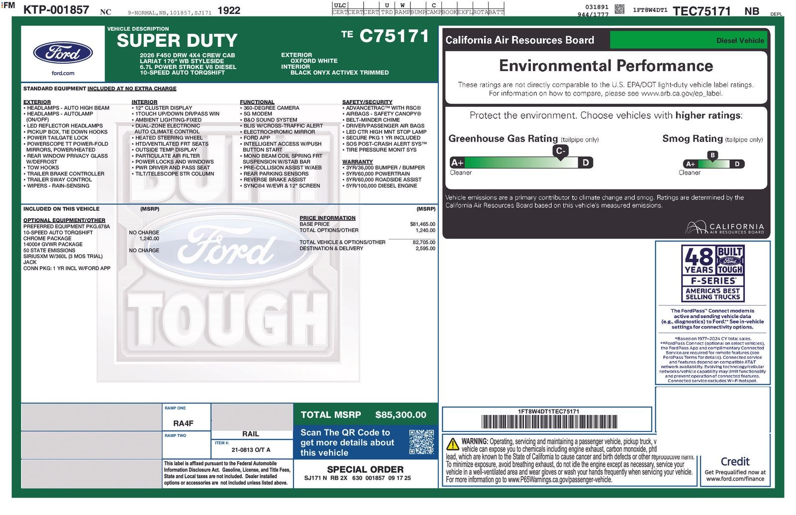 2026 Ford F-450SD Lariat DRW
