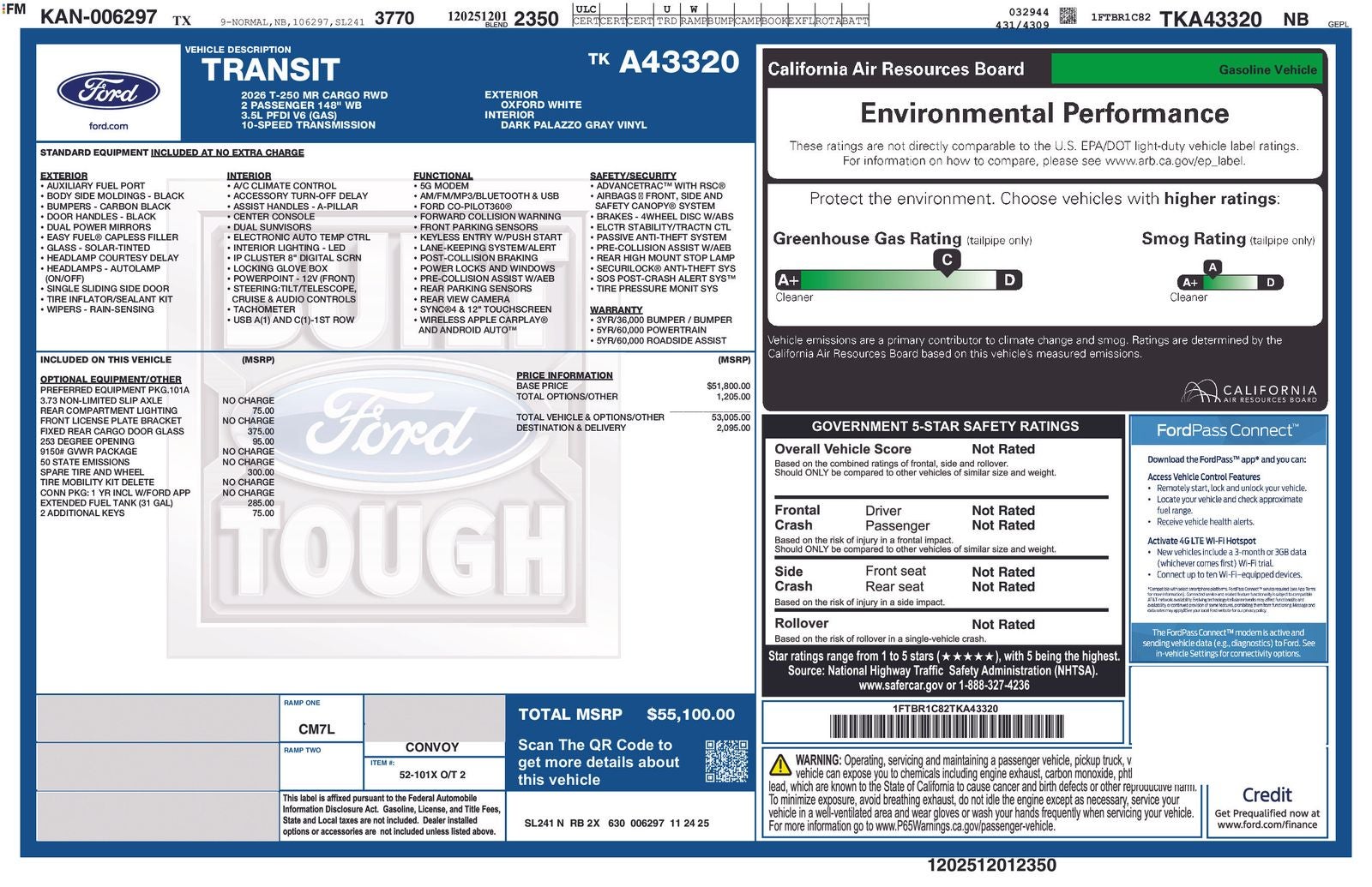 2026 Ford Transit Commercial Cargo Van
