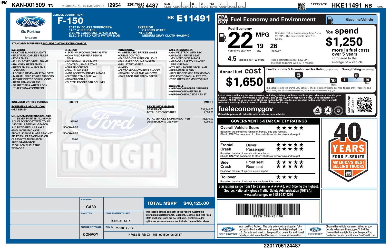 2017 Ford F-150 XLT