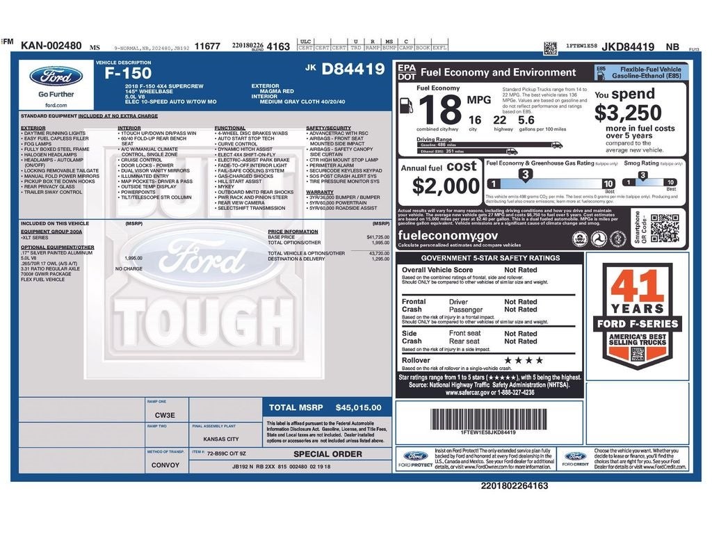 2018 Ford F-150 XLT