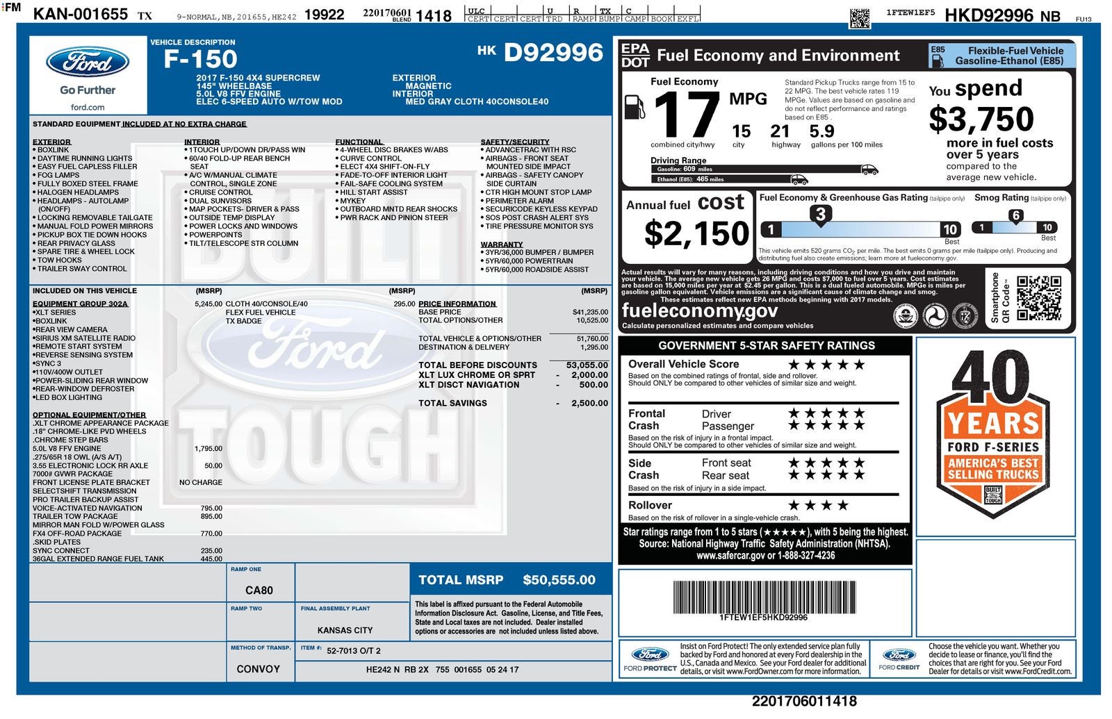 2017 Ford F-150 XLT 4x4 SuperCrew 5-1/2 Box's photo