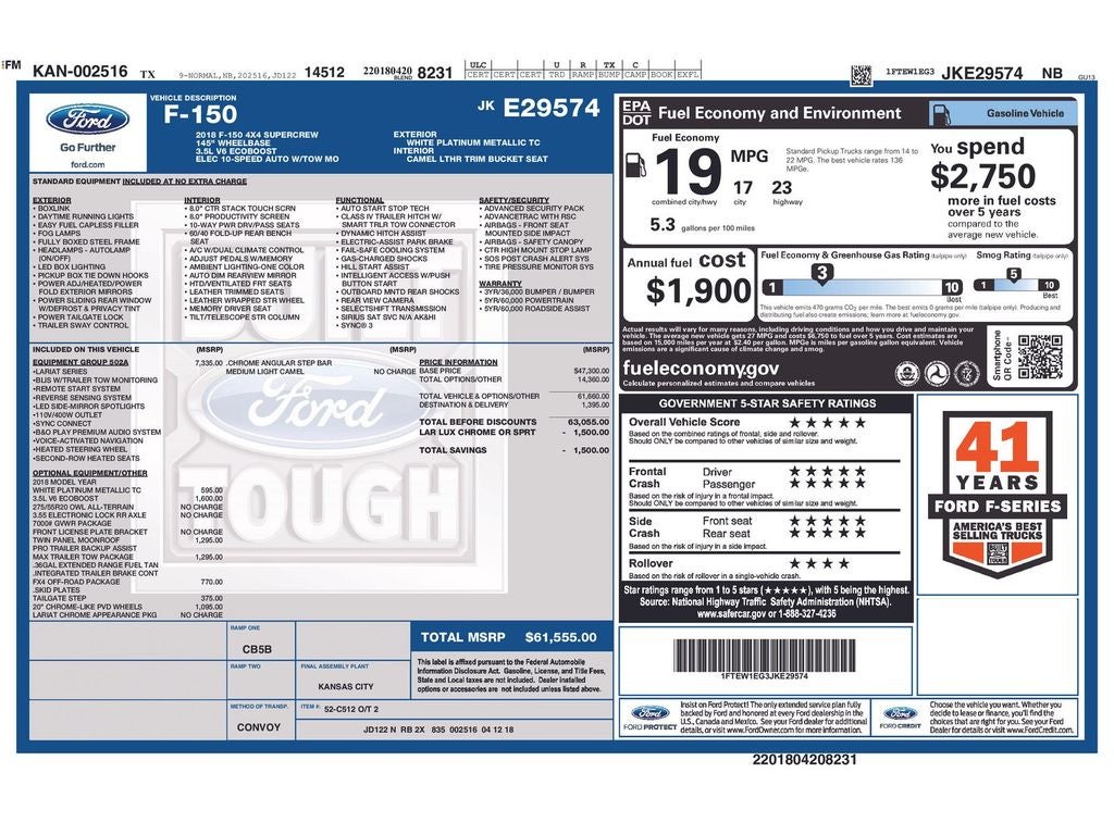2018 Ford F-150 Lariat