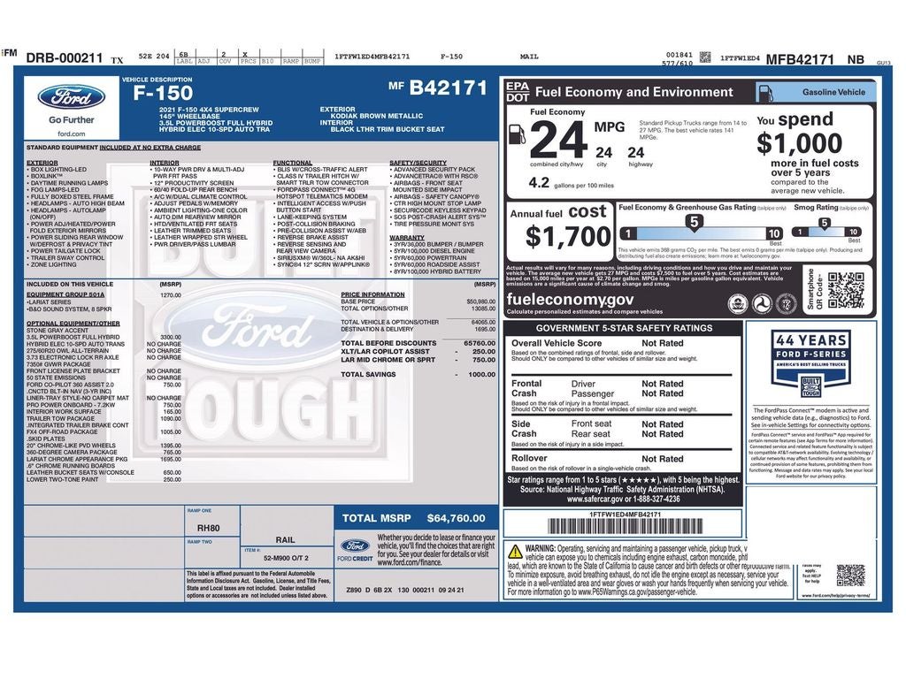 2021 Ford F-150 LARIAT