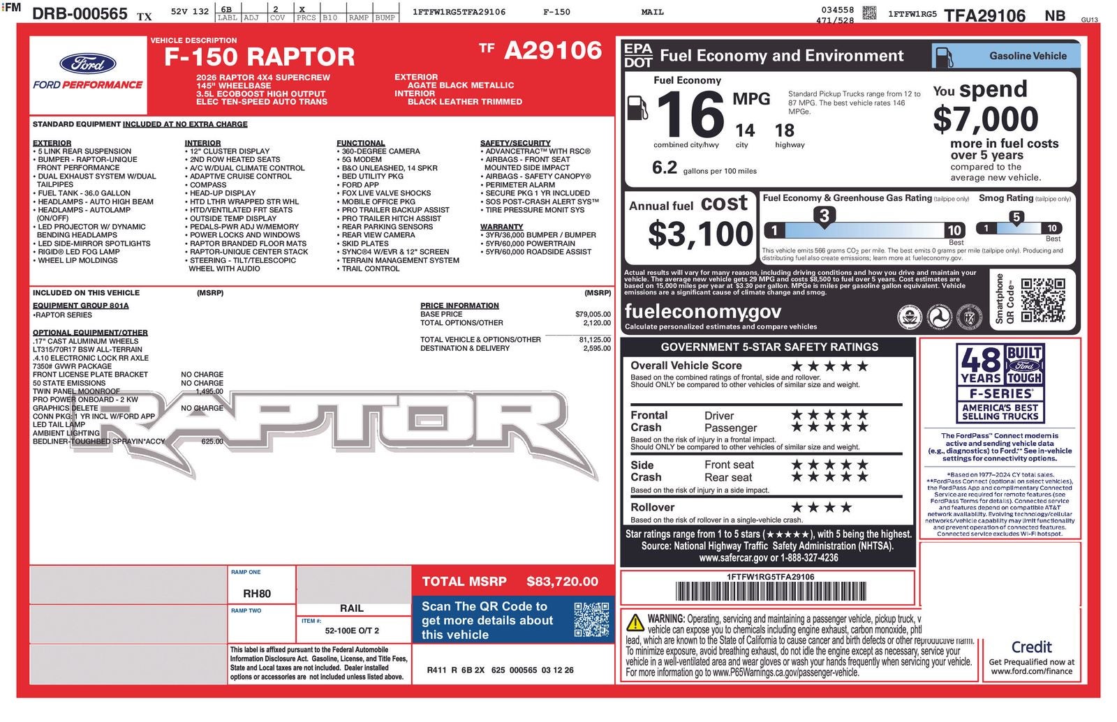 2026 Ford F-150 Raptor®