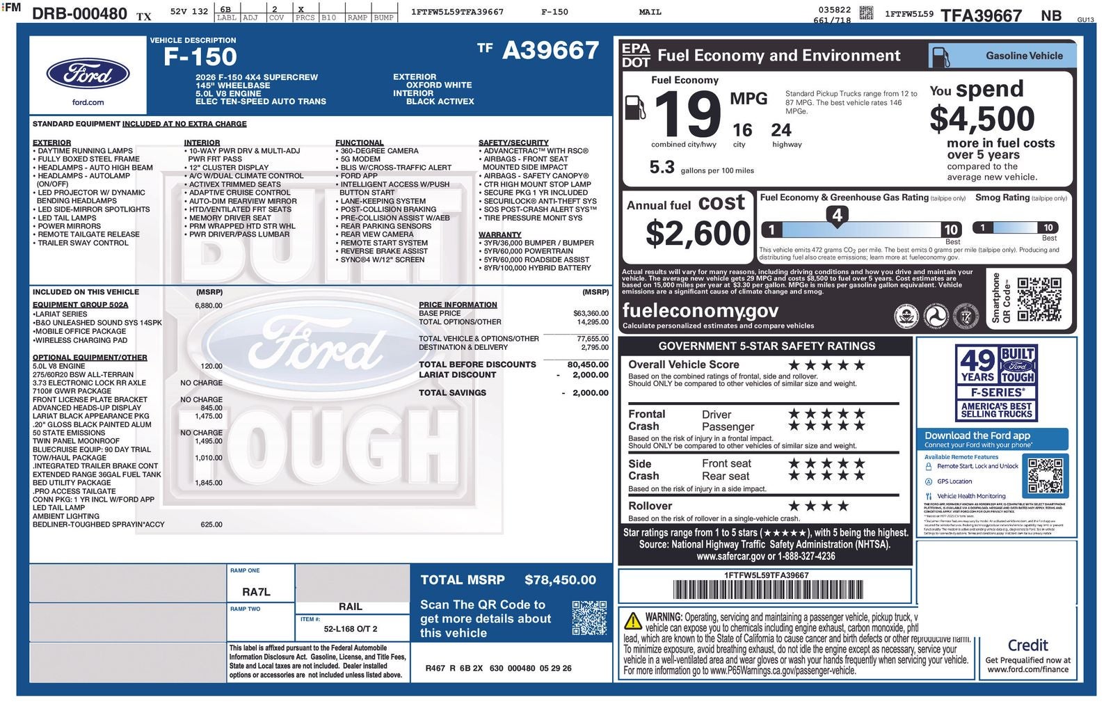 2026 Ford F-150 Lariat®
