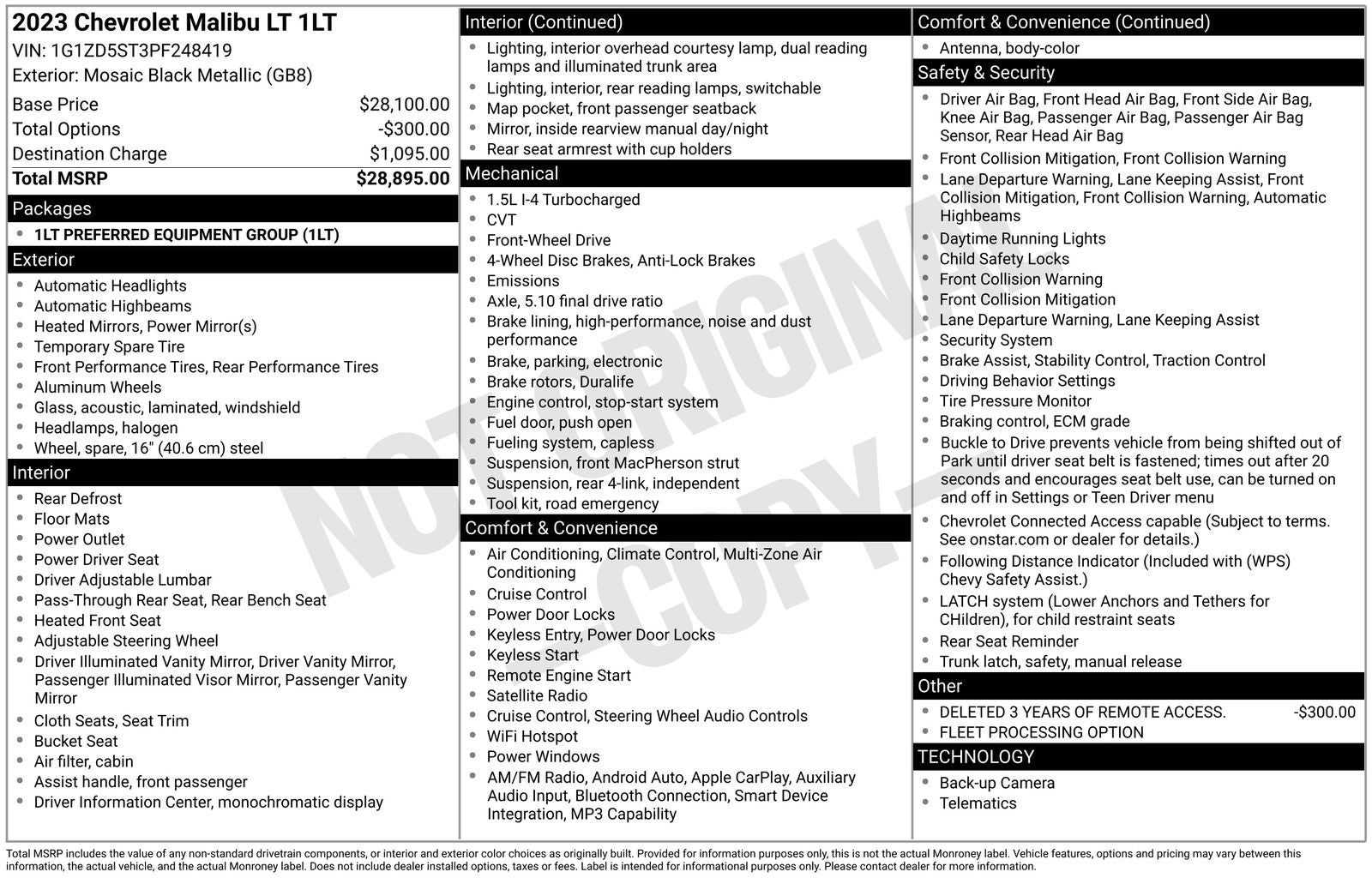2023 Chevrolet Malibu LT 1LT