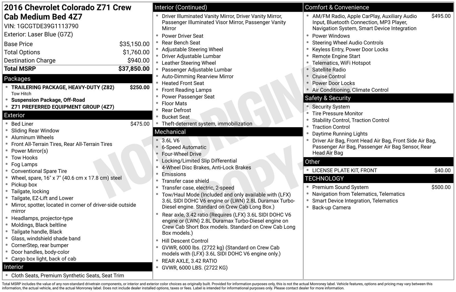 2016 Chevrolet Colorado Z71