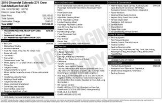 2016 Chevrolet Colorado Z71