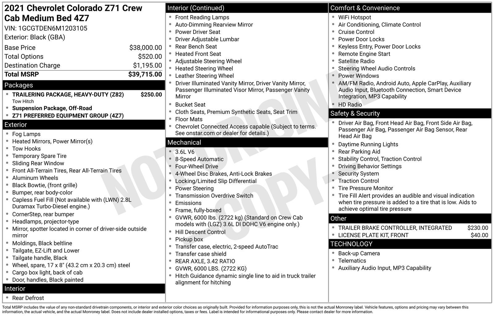 2021 Chevrolet Colorado Z71