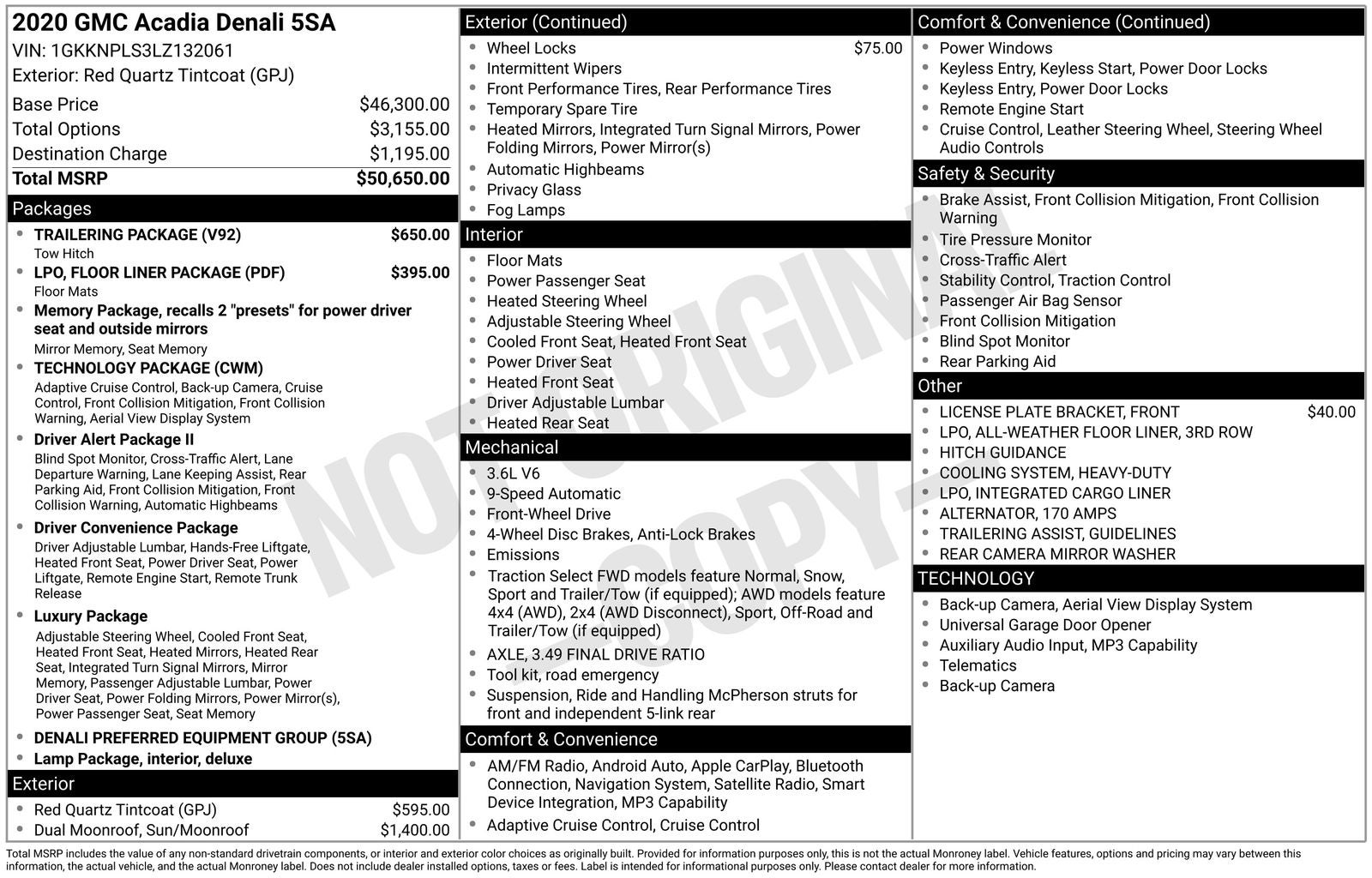 2020 GMC Acadia Denali