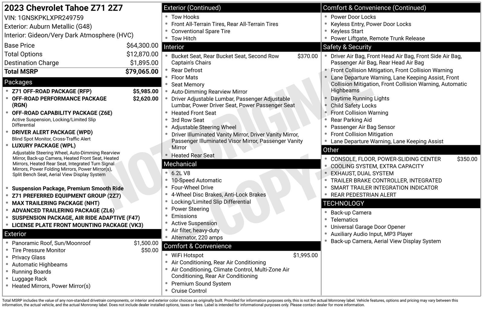 2023 Chevrolet Tahoe Z71
