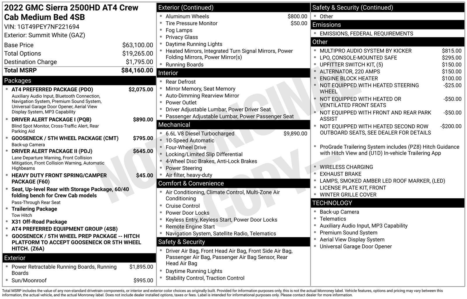 2022 GMC Sierra 2500HD AT4