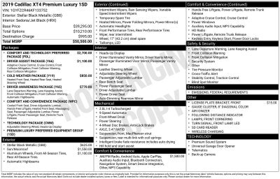 2019 Cadillac XT4 Premium Luxury