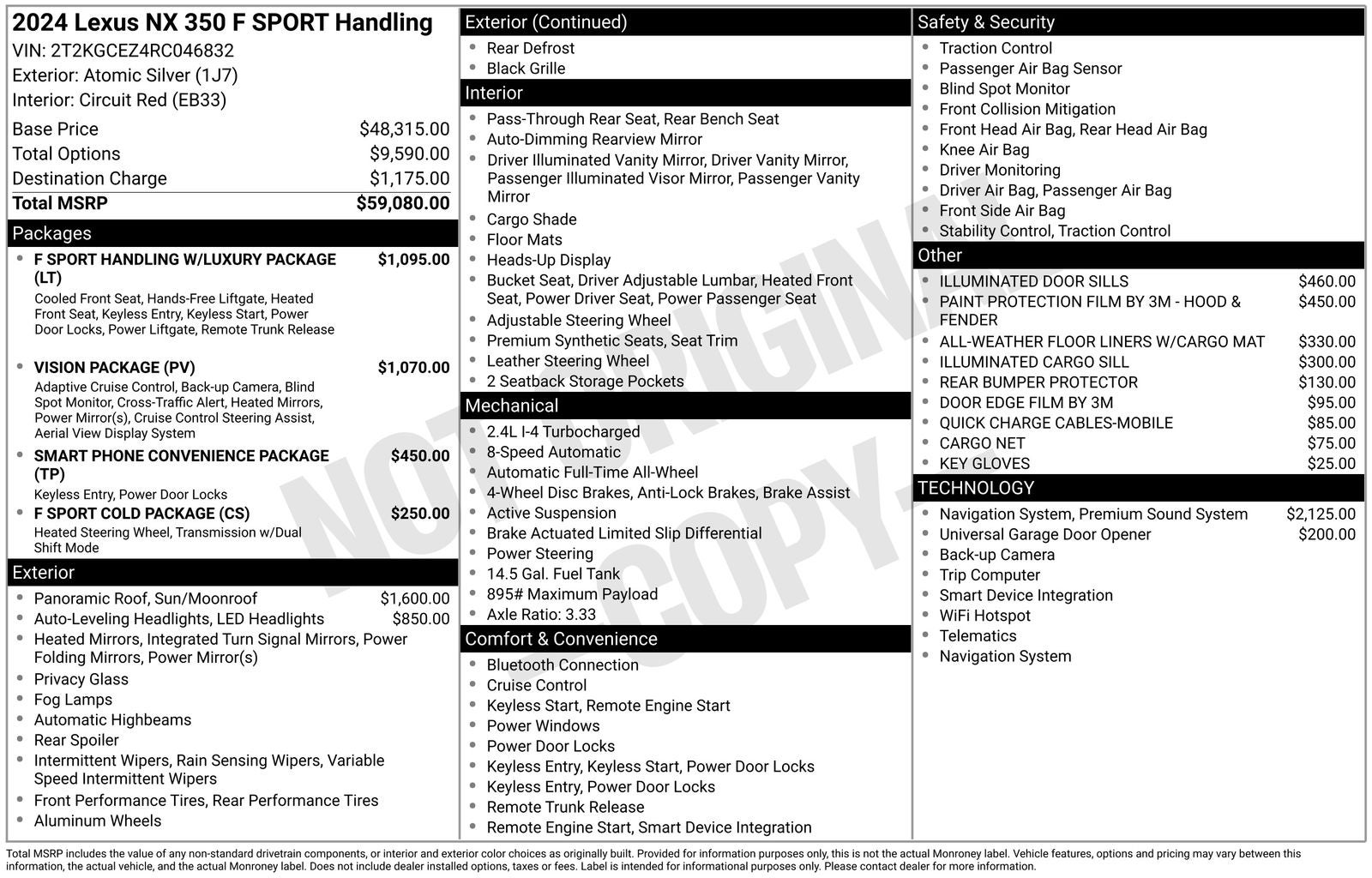 2024 Lexus NX 350 F SPORT Handling