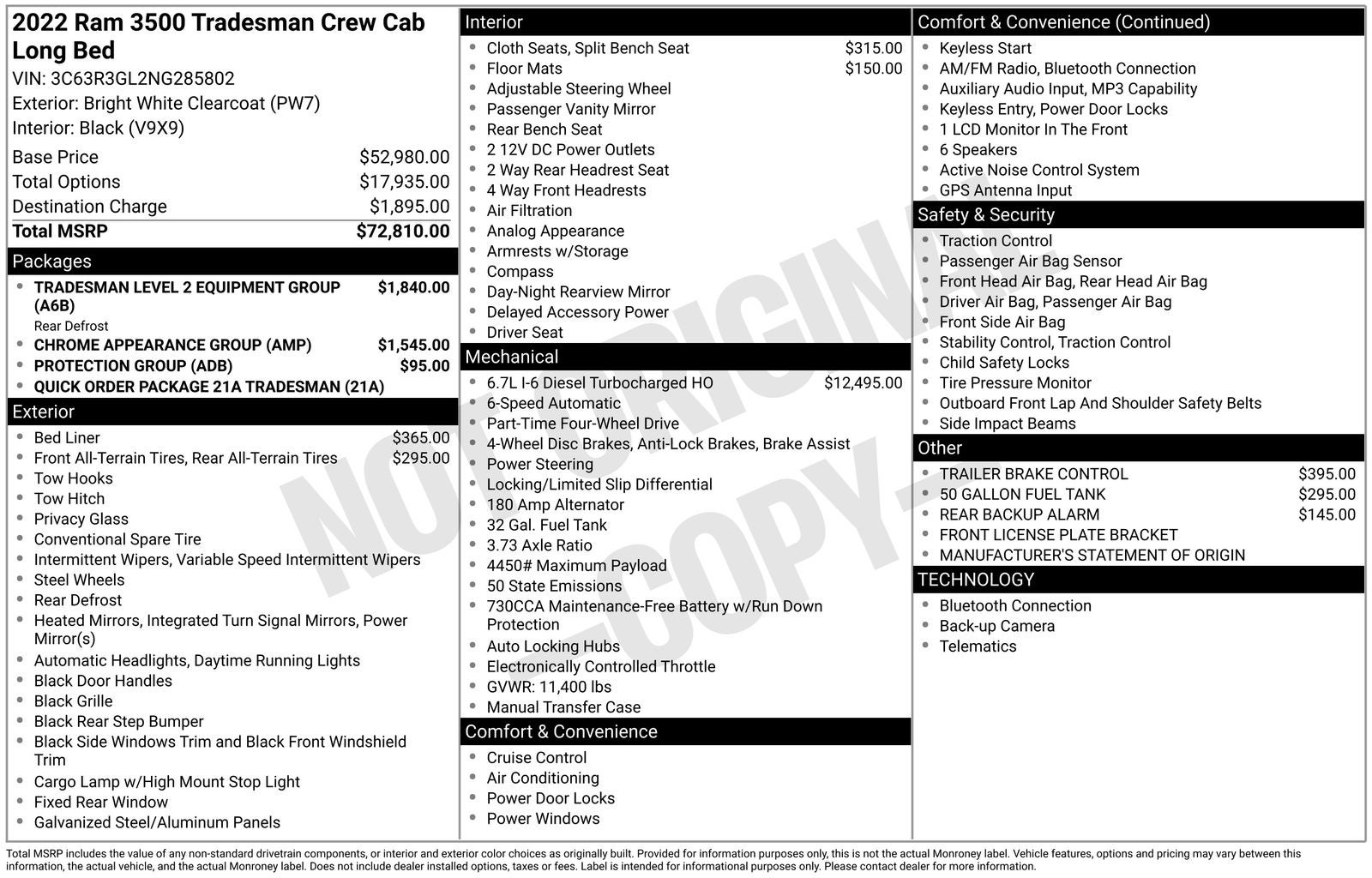 2022 RAM 3500 Tradesman
