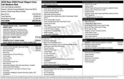 2020 RAM 2500 Power Wagon