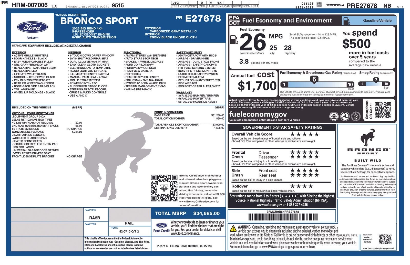 2023 Ford Bronco Sport Big Bend