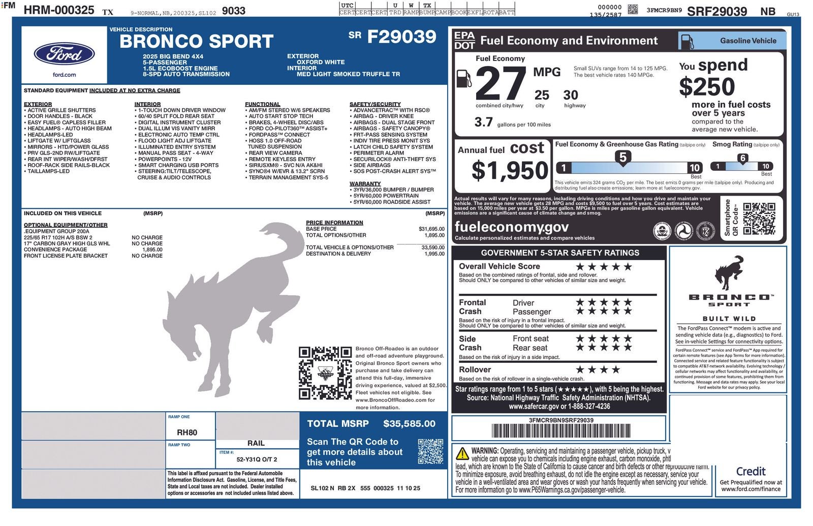 2025 Ford Bronco Sport Big Bend®