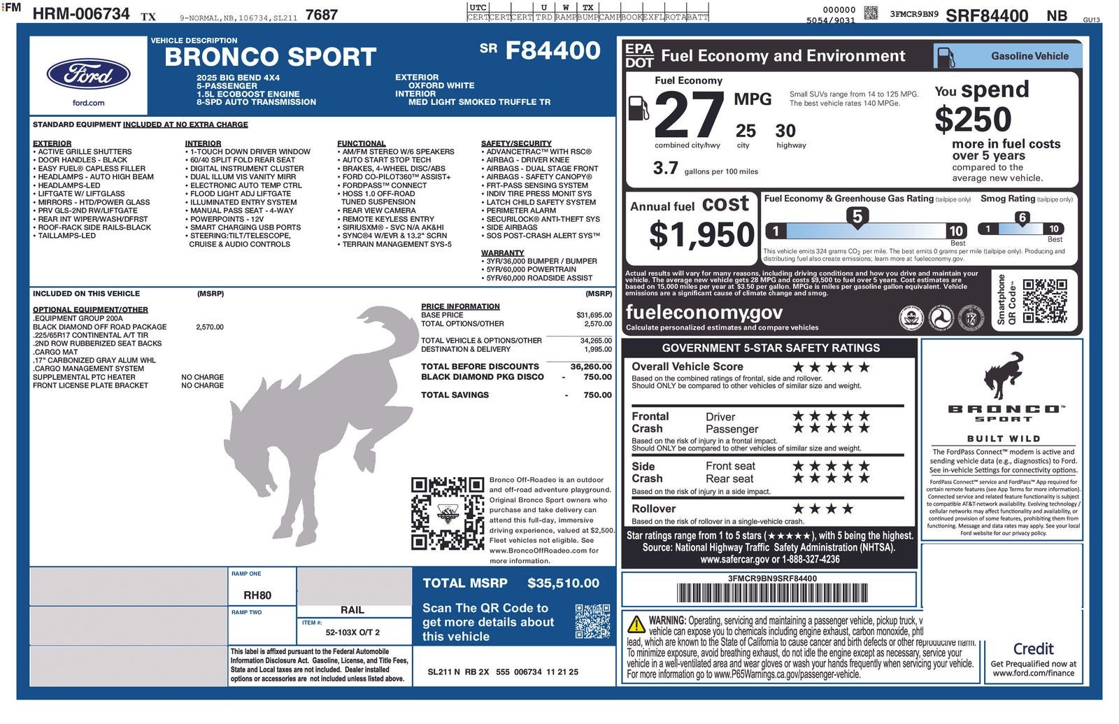 2025 Ford Bronco Sport Big Bend®