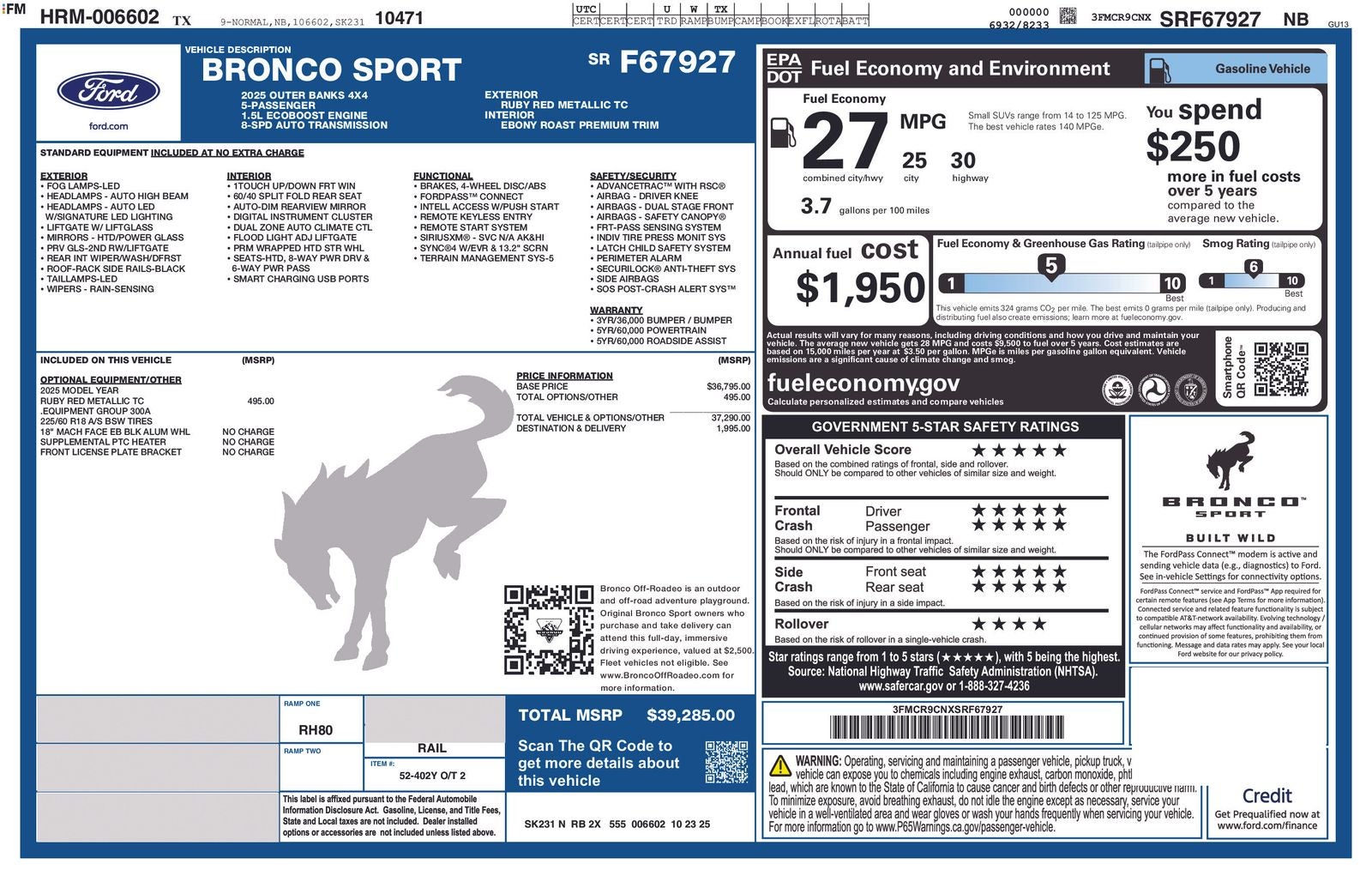 2025 Ford Bronco Sport Outer Banks®