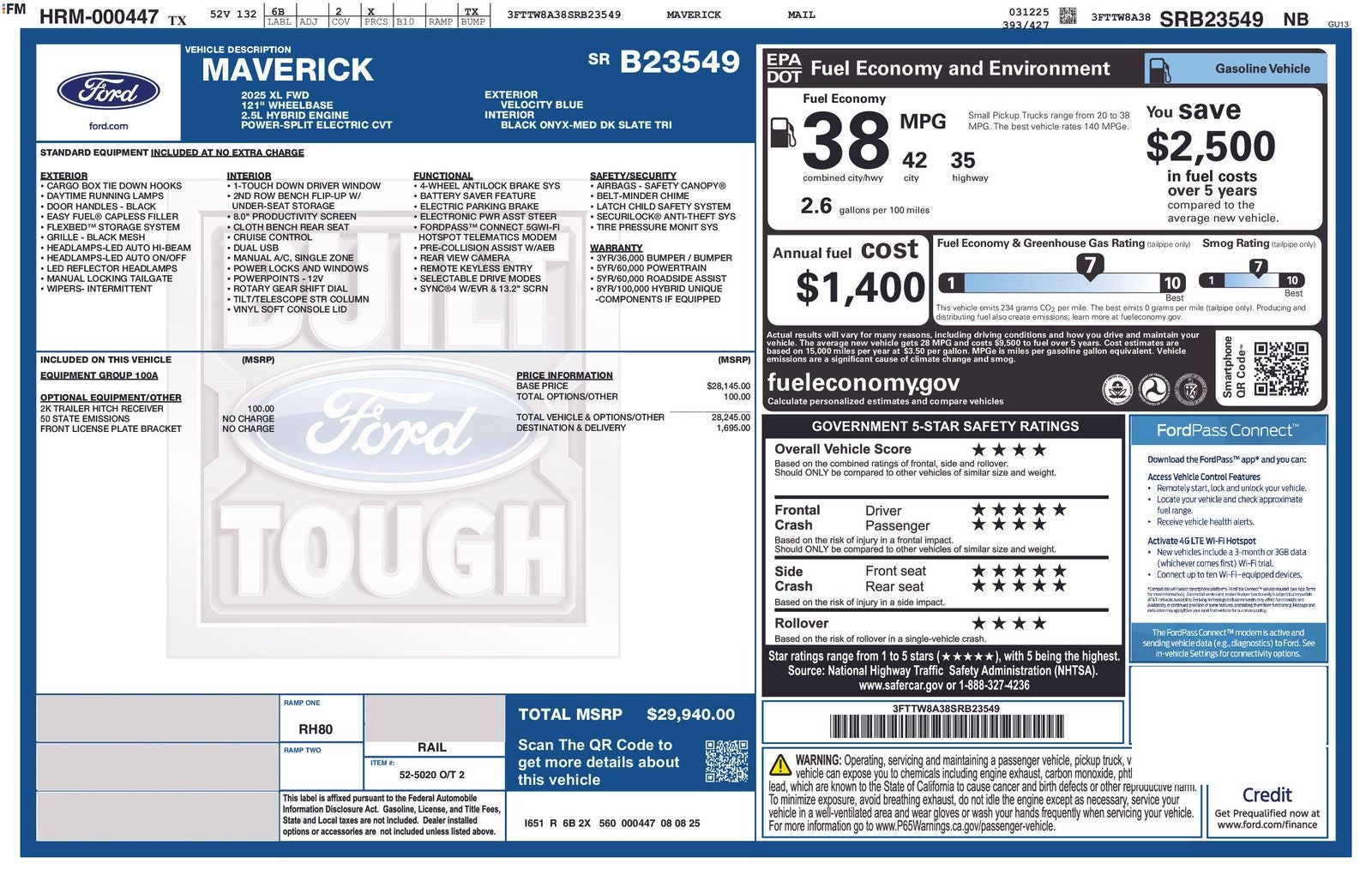 2025 Ford Maverick XL