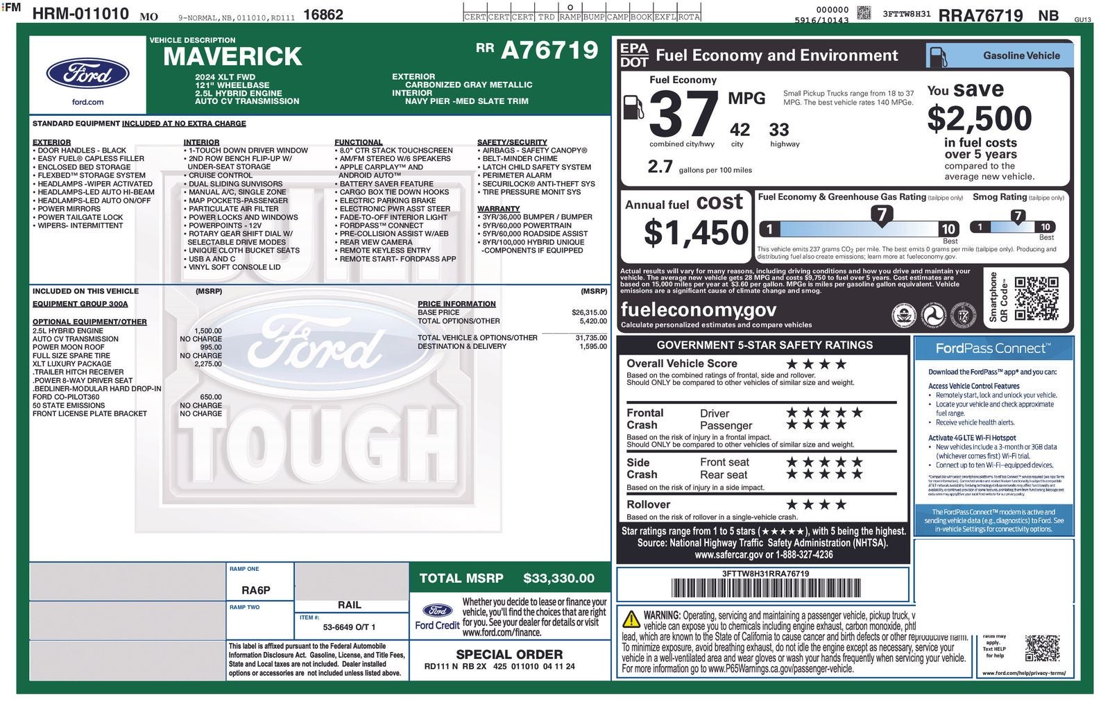 2024 Ford Maverick XLT
