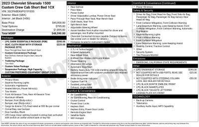 2023 Chevrolet Silverado 1500 Custom