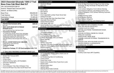 2023 Chevrolet Silverado 1500 LT Trail Boss