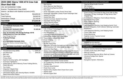 2025 GMC Sierra 1500 AT4