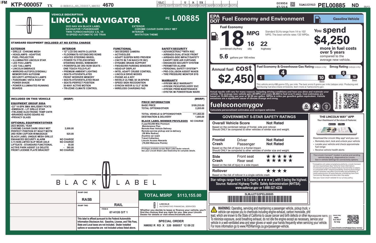 2023 Lincoln Navigator Black Label