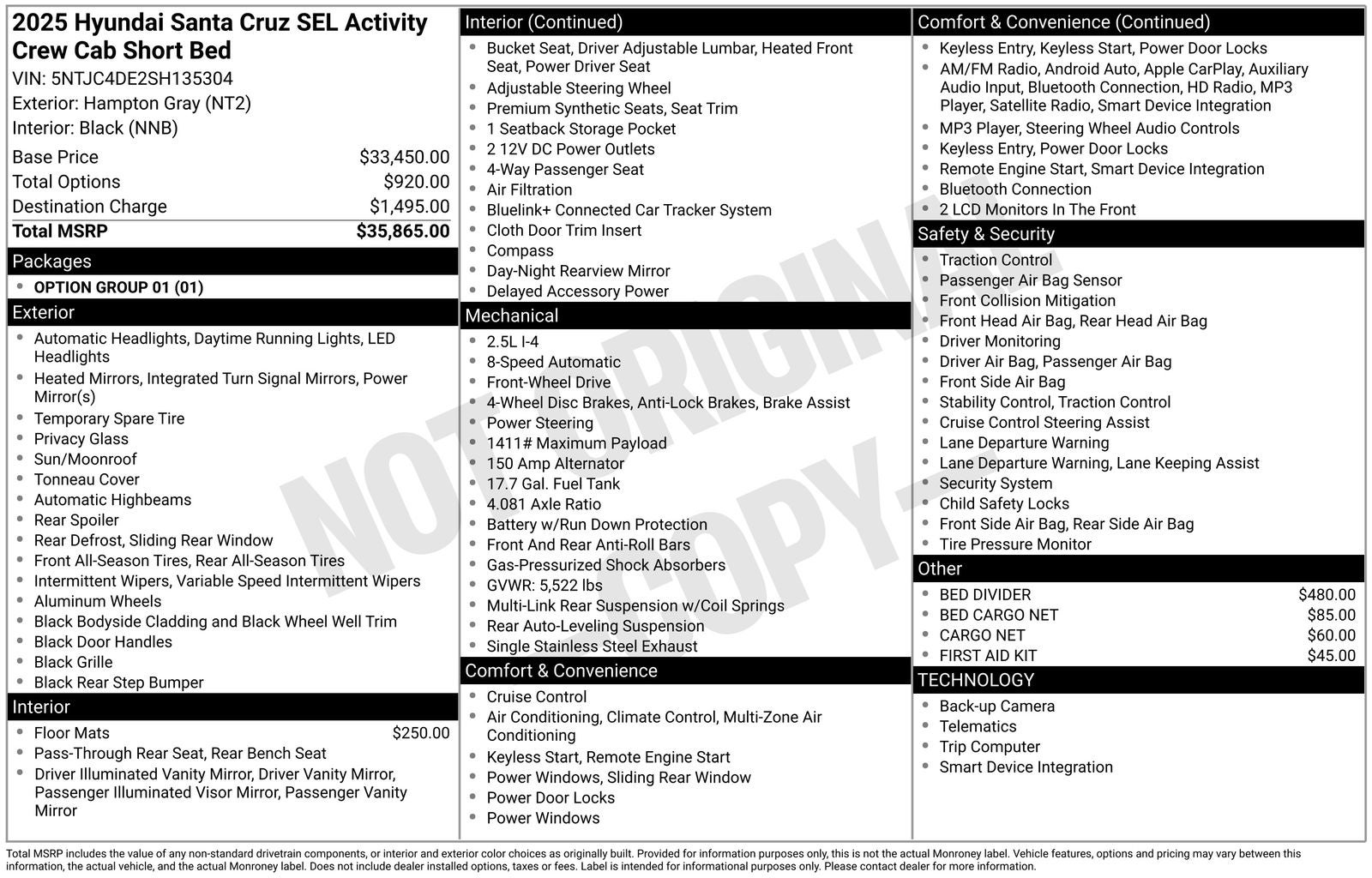 2025 Hyundai Santa Cruz SEL
