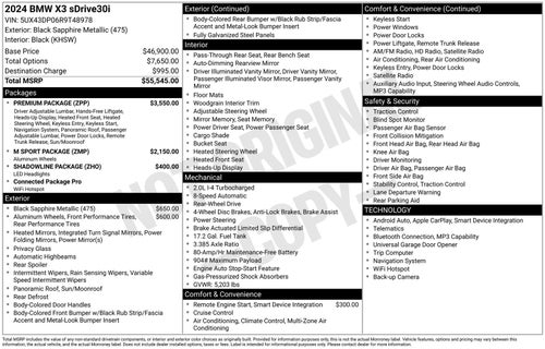 2024 BMW X3 sDrive30i